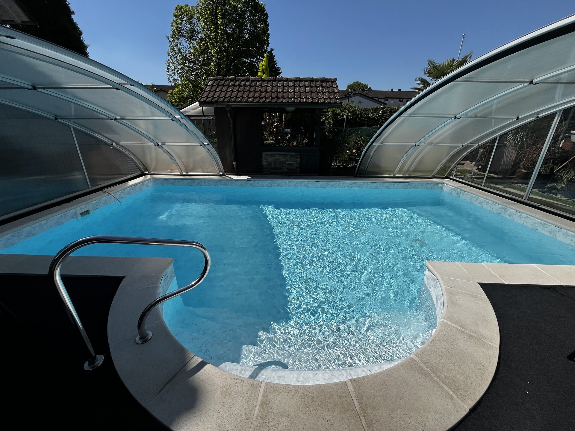 Pool mit geschweißter RENOLIT ALKORPLAN Folie – Referenzprojekt PONTOSPOOL